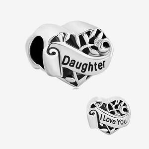 🌻 S925 Sterling Silver “Daughter“ Charm